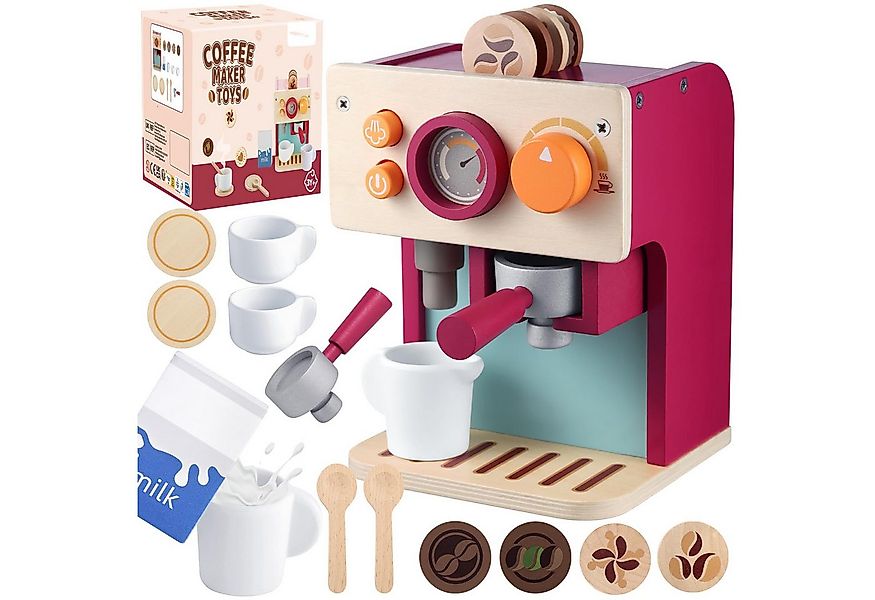 CLTYQ Kinder-Kaffeemaschine Kinderküche Kaffeemaschine Kinder Holz,Montesso günstig online kaufen