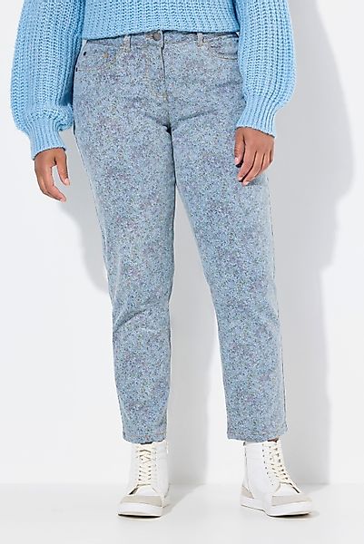 Janet & Joyce Regular-fit-Jeans Jeans Blumenmuster günstig online kaufen