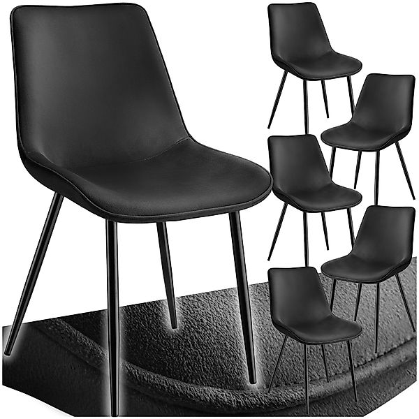 tectake Esszimmerstuhl Set Stuhl Monroe Samtoptik günstig online kaufen