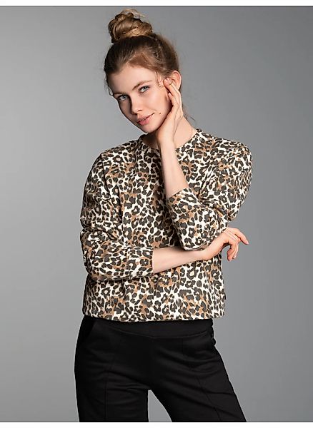Trigema Sweatshirt "TRIGEMA Sweatshirt mit Allover-Leo-Print" günstig online kaufen
