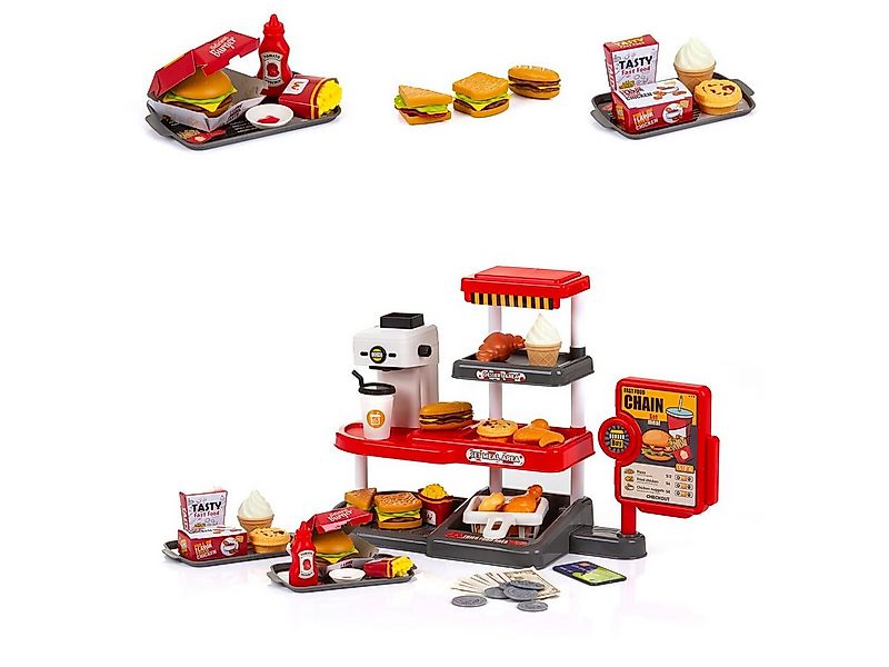Chipolino Spiellebensmittel Spielzeug Schnellrestaurant, 71-teilig Burger P günstig online kaufen