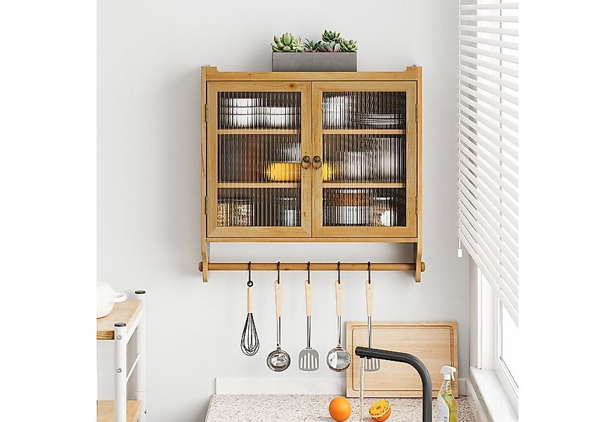 Celya Wandhängeschrank Glas-Wandregal, Hängeschrank küche, 63cm Wandregal m günstig online kaufen