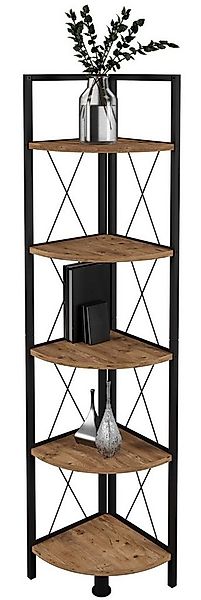 VCM Standregal Holz Metall Eckregal Bücher Regal Insasi 5fach günstig online kaufen