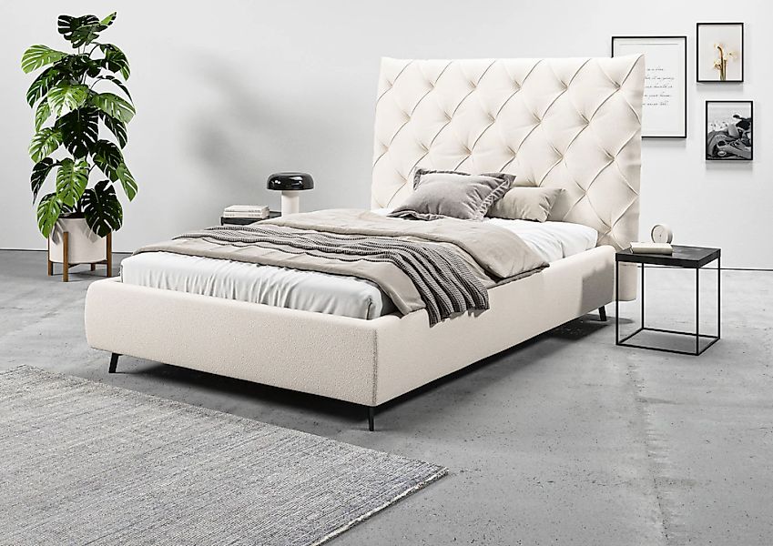 Home affaire Polsterbett "Maxime, in 4 Breiten bis 200cm, auch in Leder" Ko günstig online kaufen