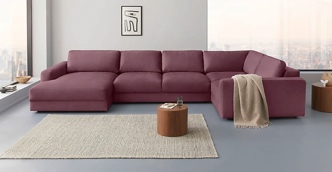 Home affaire Wohnlandschaft "Bloomfield, Mega Polsterprogramm, Breite 405cm günstig online kaufen