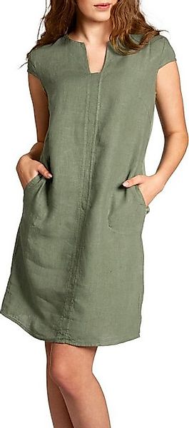 Caspar Sommerkleid Caspar SKL036 Damen Sommer Leinenkleid mit ausgefallenem günstig online kaufen