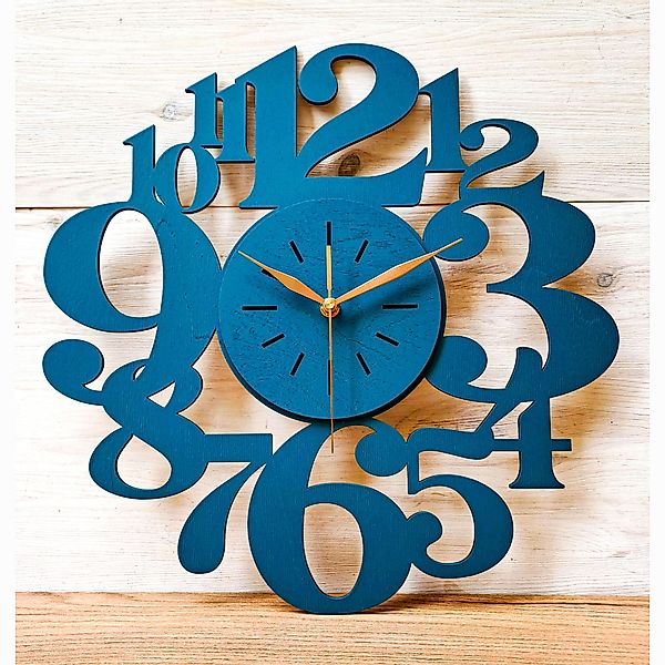 ORNAMENTI Wanduhr Handmade, grosse,modern, geometrisch, holz, minimalistisc günstig online kaufen