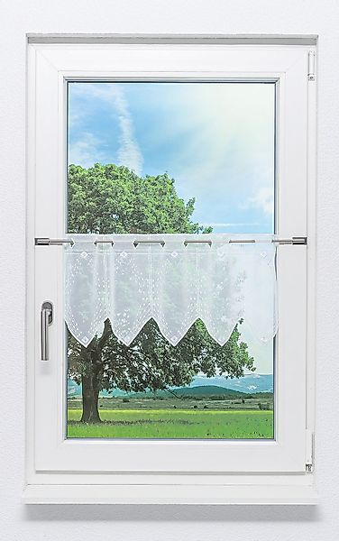 Plauener Spitze® Scheibengardine Kompassstern, (1 St), günstig online kaufen