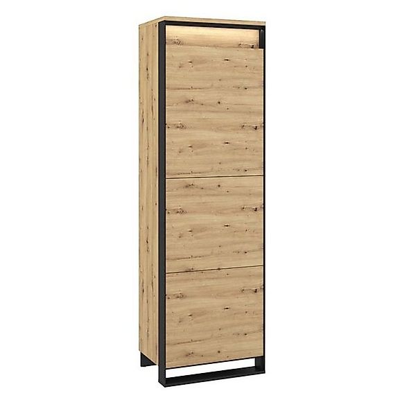 Beautysofa Kleiderschrank Quant (4x Regale, LED-Beleuchtung, modernes Eintü günstig online kaufen