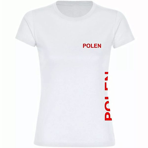 multifanshop T-Shirt Damen Polen - Brust & Seite - Frauen günstig online kaufen