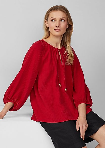 s.Oliver Langarmbluse Musselin-Bluse mit Raglanärmeln und günstig online kaufen