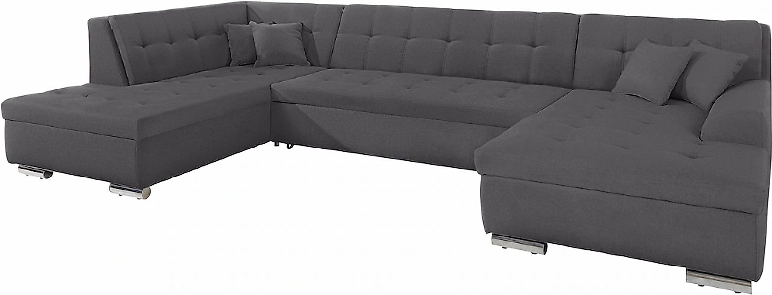 DOMO collection Wohnlandschaft »Aversa U-Form« wahlweise mit Bettfunktion, günstig online kaufen