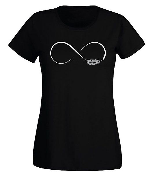 G-graphics T-Shirt Damen T-Shirt - Infinity Feather mit trendigem Frontprin günstig online kaufen