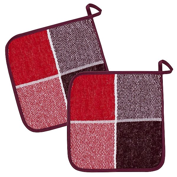 Kracht Topflappen Blockkaro, (Set, 2-tlg., 2-teilig), 2er Set Topflappen, B günstig online kaufen