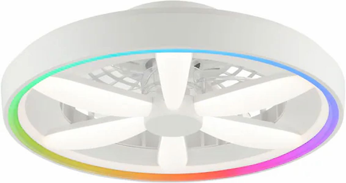 Brilliant LED Deckenleuchte »Gaiano«, 1 flammig, Ø 48cm mit Ventilator, 640 günstig online kaufen