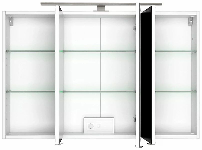 welltime Spiegelschrank "Matera", Breite 100 cm, mit 6 verstellbaren Glasbö günstig online kaufen