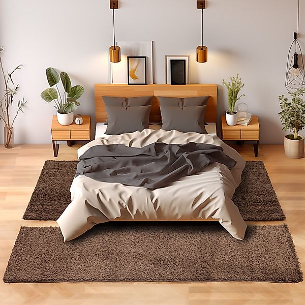 SIMPEX24 Hochflor-Bettumrandung Unicolor - Einfarbig, Höhe günstig online kaufen