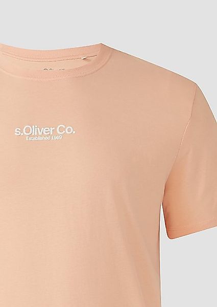 s.Oliver Kurzarmshirt T-Shirt aus Baumwolle mit Logo-Print günstig online kaufen