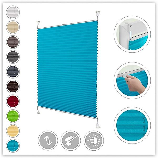 LICHTBLICK ORIGINAL Plissee Klemmfix, Lichtschutz, ohne Bohren, verspannt, günstig online kaufen