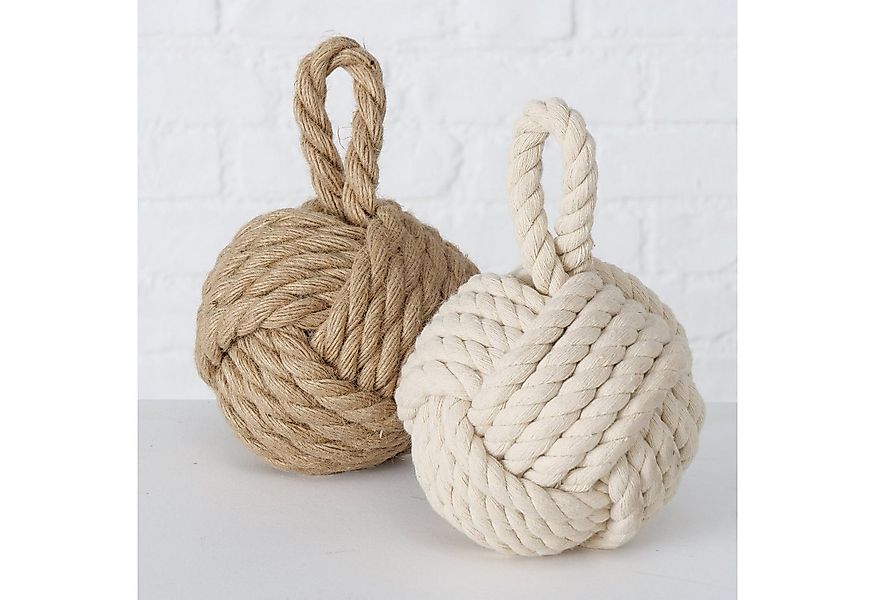 BOLTZE Bodentürstopper Boltze Türstopper Zuber 2er Set in Jute braun und we günstig online kaufen