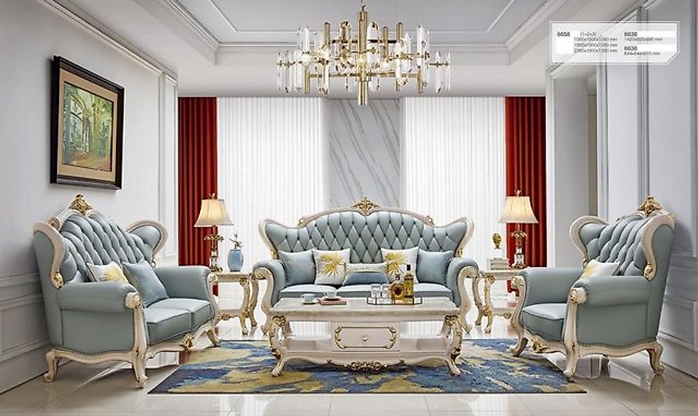 JVmoebel Sofa Chesterfield Klassische Sofagarnitur 3 2 1 Sitzer Couch Polst günstig online kaufen