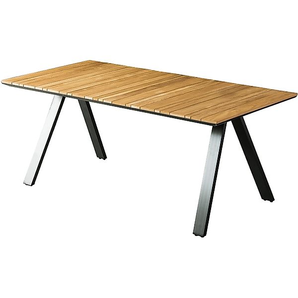 Garden Pleasure Gartentisch DAVINA Rechteckig Dunkelgrau 90 cm x 180 cm günstig online kaufen