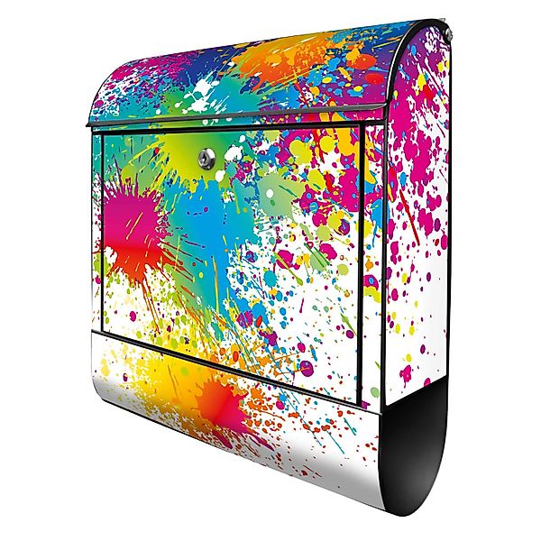 Banjado Design Briefkasten Schwarz Pulverbeschichtet 39x47x14cm 2 Schlüssel günstig online kaufen