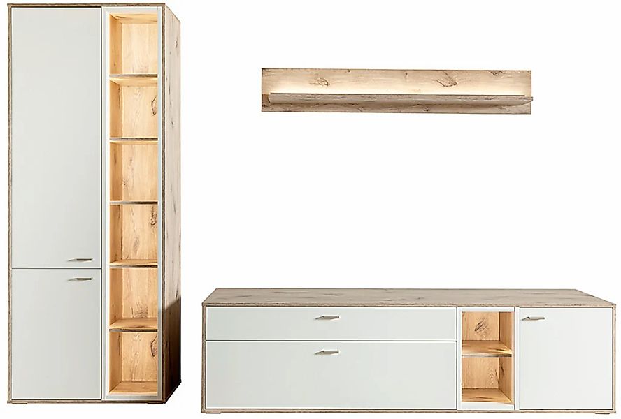 MCA furniture Wohnwand "SANTERNO", (Komplett-Set, 3 St., 3-teilg), Wohnzimm günstig online kaufen