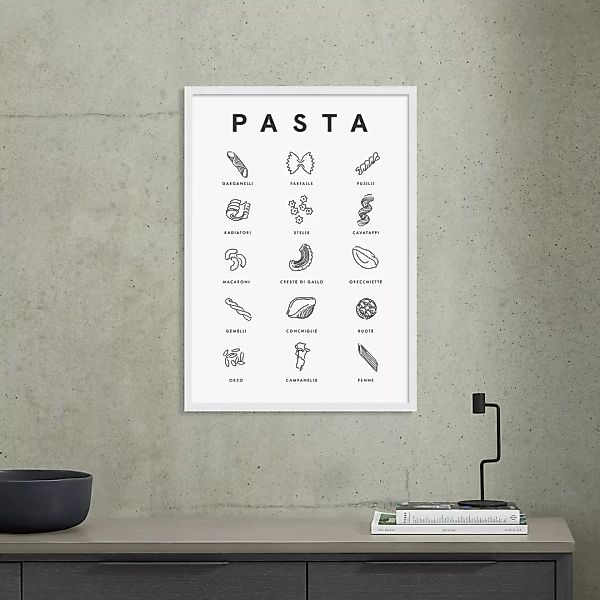 Violet Studio 'Pasta Guide' gerahmter Kunstdruck (A3) - MADE.com günstig online kaufen