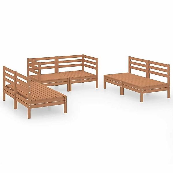 6-tlg. Garten-lounge-set Honigbraun Massivholz Kiefer günstig online kaufen