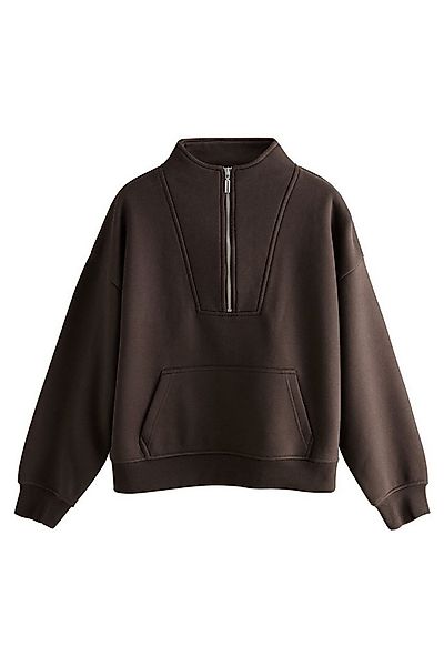 Next Sweater Relaxed Fit Jersey-Sweatshirt mit RV-Kragen (1-tlg) günstig online kaufen