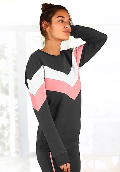H.I.S Sweatshirt mit Kontraststreifen an Vorderseite günstig online kaufen
