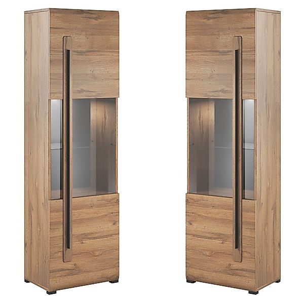 Lomadox Vitrine TURDA-83 nschrank Eiche Grandson günstig online kaufen