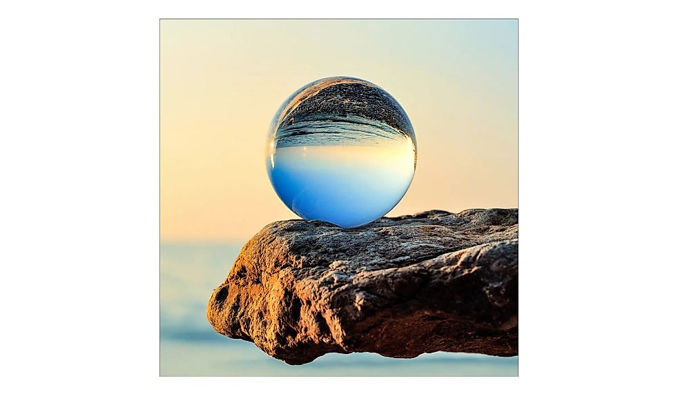Glasbild 30x30 cm  Blue Drop - 30 cm - 30 cm - Sconto günstig online kaufen