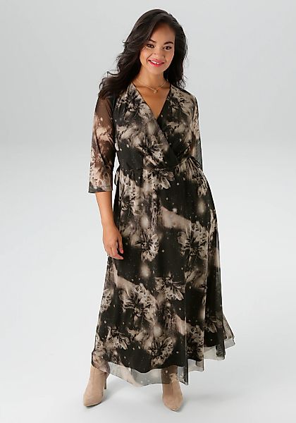 Aniston PLUS Midikleid In Mesh Qualität günstig online kaufen