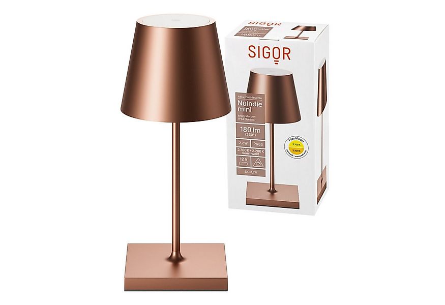 SIGOR LED Tischleuchte Akku-Tischleuchte, Dimmbar, LED fest integriert, War günstig online kaufen