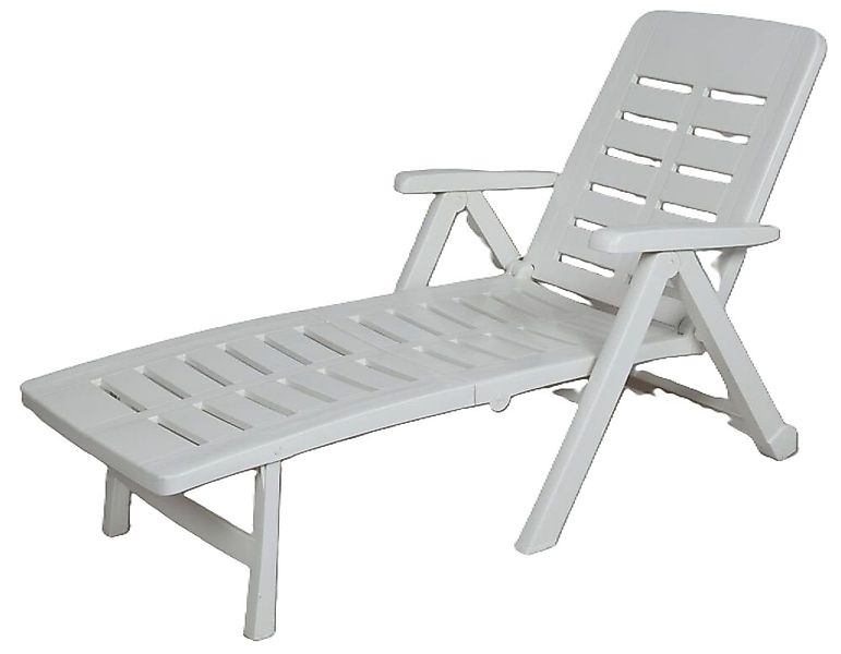 Ipae-Progarden Gartenliege Sonnenliege Weiß Garten Balkon günstig online kaufen