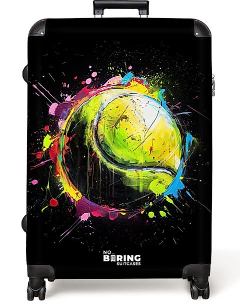 NoBoringSuitcases.com© Hartschalen-Trolley Tennisball mit Graffiti 77 günstig online kaufen