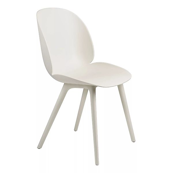 Gubi - Beetle Dining Chair Gestell Kunststoff - Alabaster weiß/BIFMA-zertif günstig online kaufen