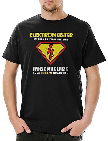 Urban Backwoods Print-Shirt Super Elektromeister Herren T-Shirt Energie Ber günstig online kaufen