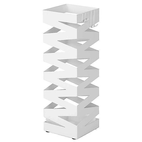 Songmics Schirmständer Patsy Metall Quadratisch Weiß günstig online kaufen