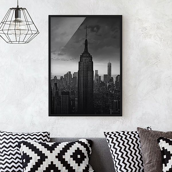 Bild mit Rahmen Architektur & Skyline - Hochformat New York Rockefeller Vie günstig online kaufen