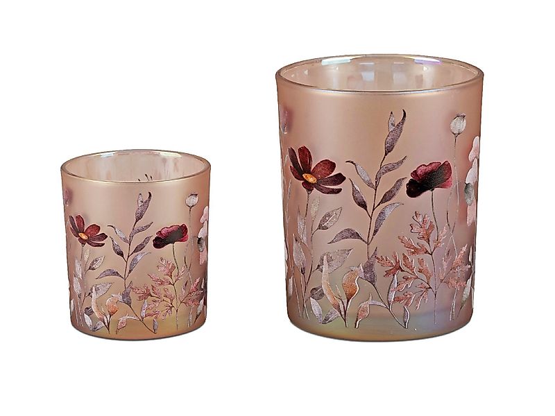 formano Teelichthalter Herbstzeit, Farbe: Rosa, Motiv: günstig online kaufen