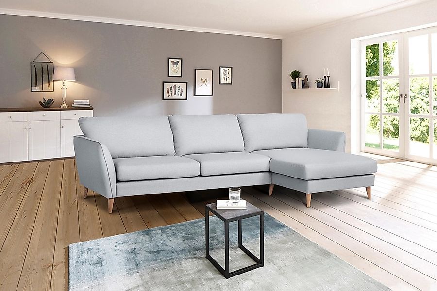 Home affaire Ecksofa "Meersburg, L-Form,", mit Holzfüßen günstig online kaufen