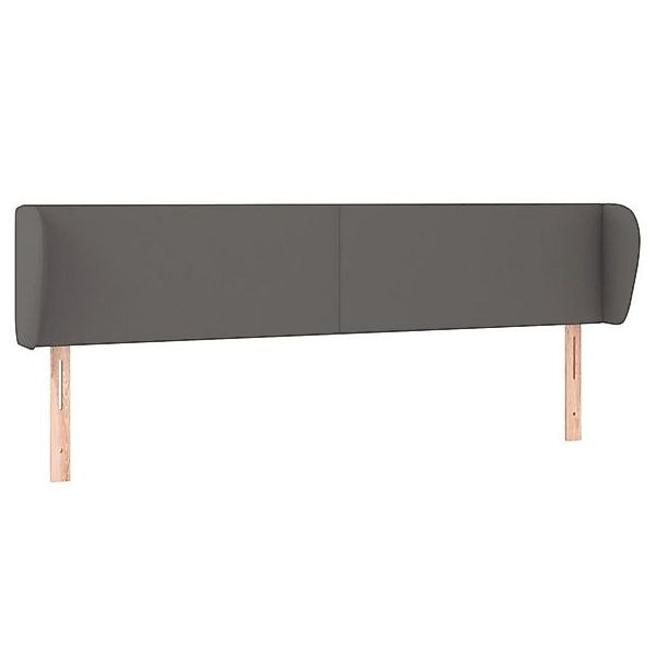 vidaXL Bett, Kopfteil mit Ohren Grau 163x23x78/88 cm Kunstleder günstig online kaufen