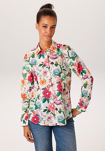 Aniston CASUAL Hemdbluse mit farbenfrohen Blumendruck - jedes Teil ein Unik günstig online kaufen