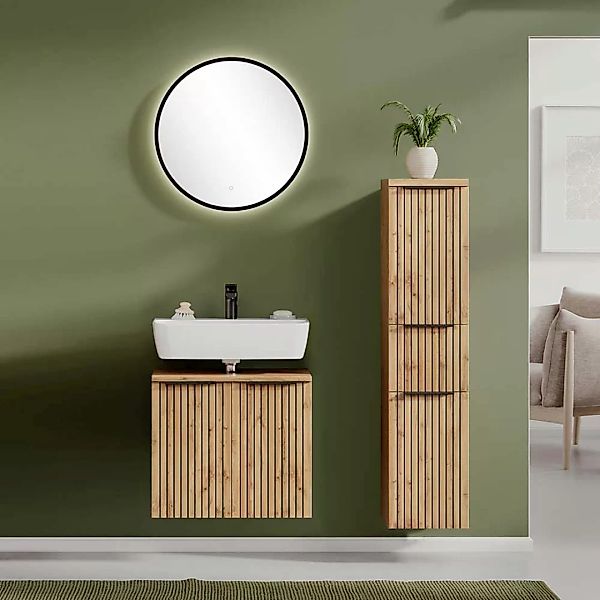 Wandmontage Badezimmerset mit LED Beleuchtung Made in Germany (dreiteilig) günstig online kaufen