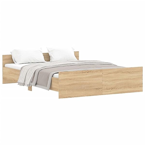 vidaXL Bettgestell mit Kopf- und Fußteil Sonoma-Eiche 140x200 cm1896781 günstig online kaufen