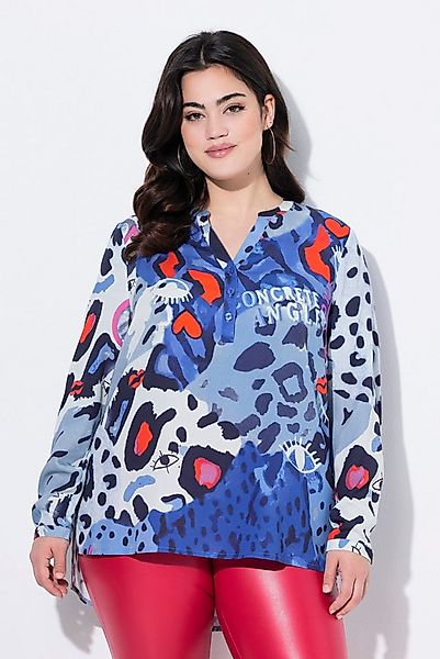 Angel of Style Druckbluse Bluse A-Linie Leo/Herz-Muster günstig online kaufen