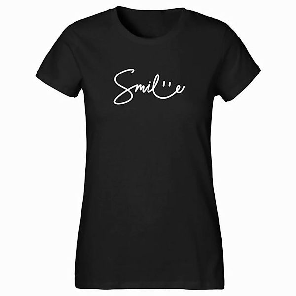 Banco T-Shirt Damen Smile Sommer Unifarben hochwertiger Print günstig online kaufen